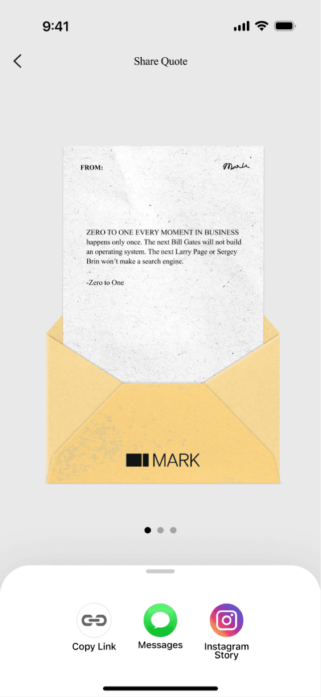 Mark share card variants